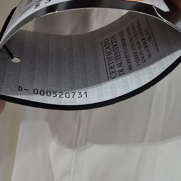 Emporio Armani Crisp White Dress Shirt SIZE M. NWT Has Authentification Card - Picture 6 of 12